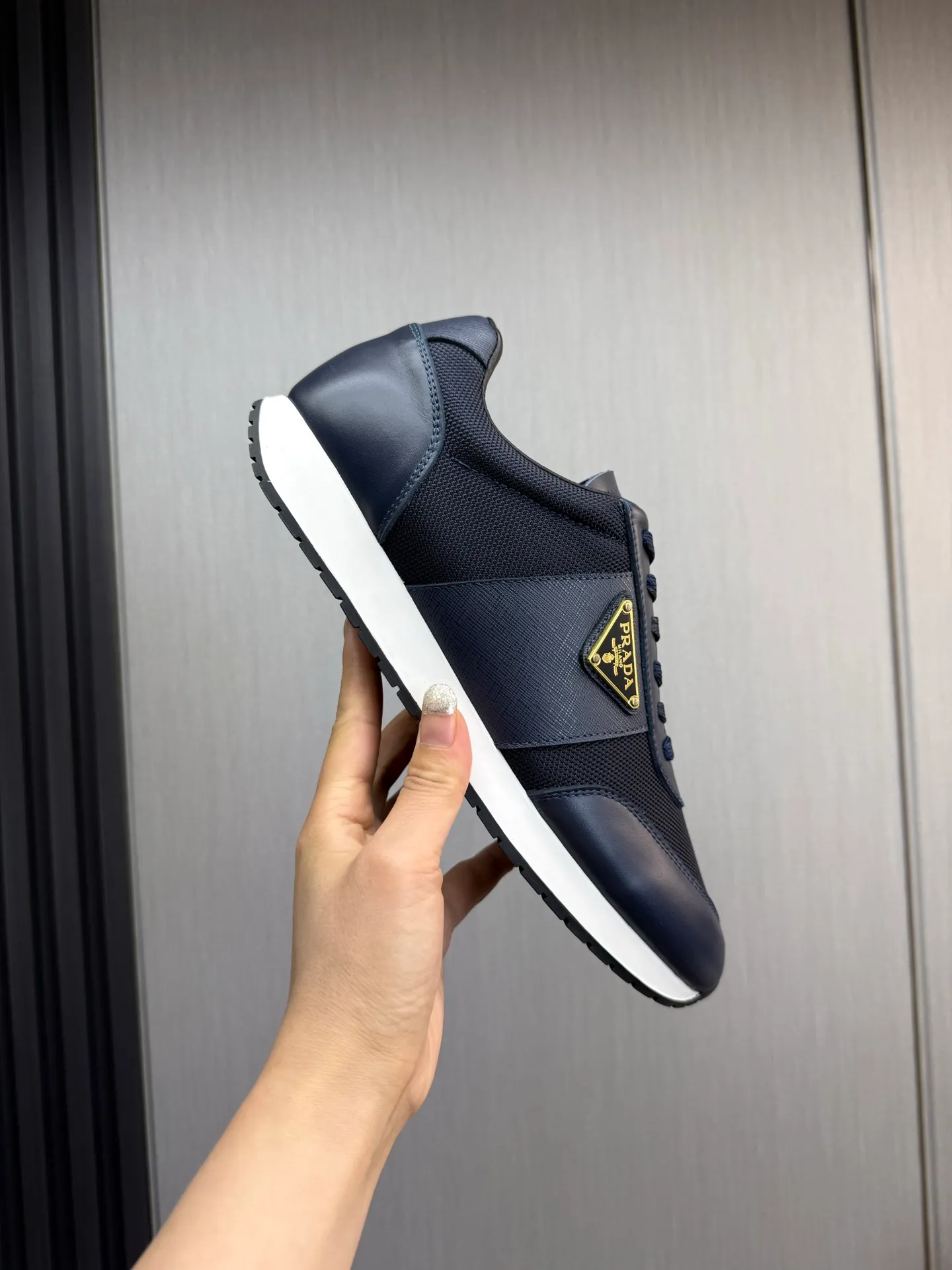 Men's shoes 💰760💰 [PRADA] New models synchronized with the official website, high-quality shipments ✔️Best sellers🔥 Original cowhide with mesh surface + cowhide lining, 1🆚1 replica, original bottom, 38-45 (men's 45 is custom-made and cannot be returned)